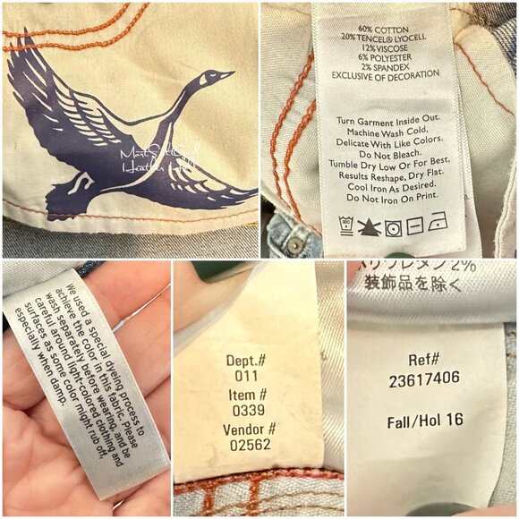 Eddie Bauer Slim Boyfriend Buffalo Plaid Knee Patch Lightly Distressed Jeans - Picture 7 of 7